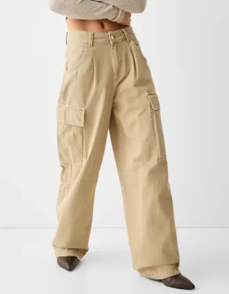 Twill cargo skater byxor