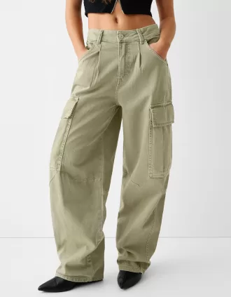 Twill cargo skater byxor