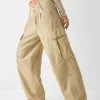 Twill cargo skater byxor