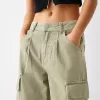 Twill cargo skater byxor