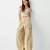 Twill cargo skater byxor