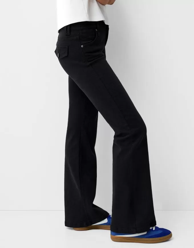 Twill utsvängda byxor Twill utsvängda byxor