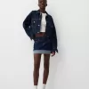 Uppfällbar minikjol i jeans Uppfällbar minikjol i jeans