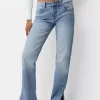 Utsvängda jeans med delad fåll Utsvängda jeans med delad fåll