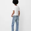 Utsvängda jeans med delad fåll Utsvängda jeans med delad fåll