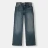 Utsvängda jeans med delad fåll Utsvängda jeans med delad fåll