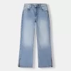 Utsvängda jeans med delad fåll Utsvängda jeans med delad fåll