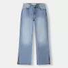 Utsvängda jeans med delad fåll Utsvängda jeans med delad fåll