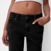 Utsvängda jeans med delad fåll Utsvängda jeans med delad fåll