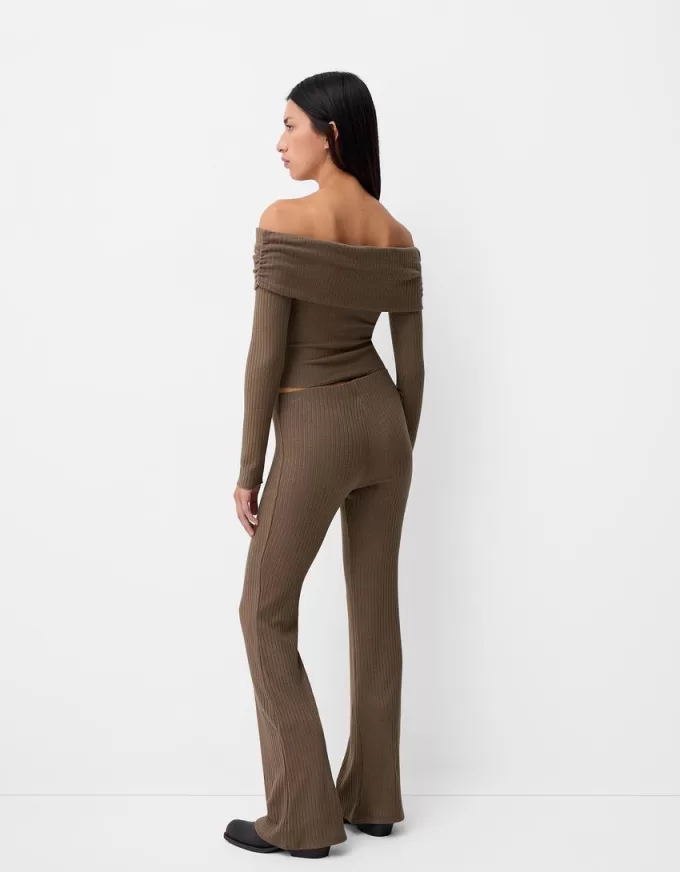 Utsvängda ribbade culottes Utsvängda ribbade culottes