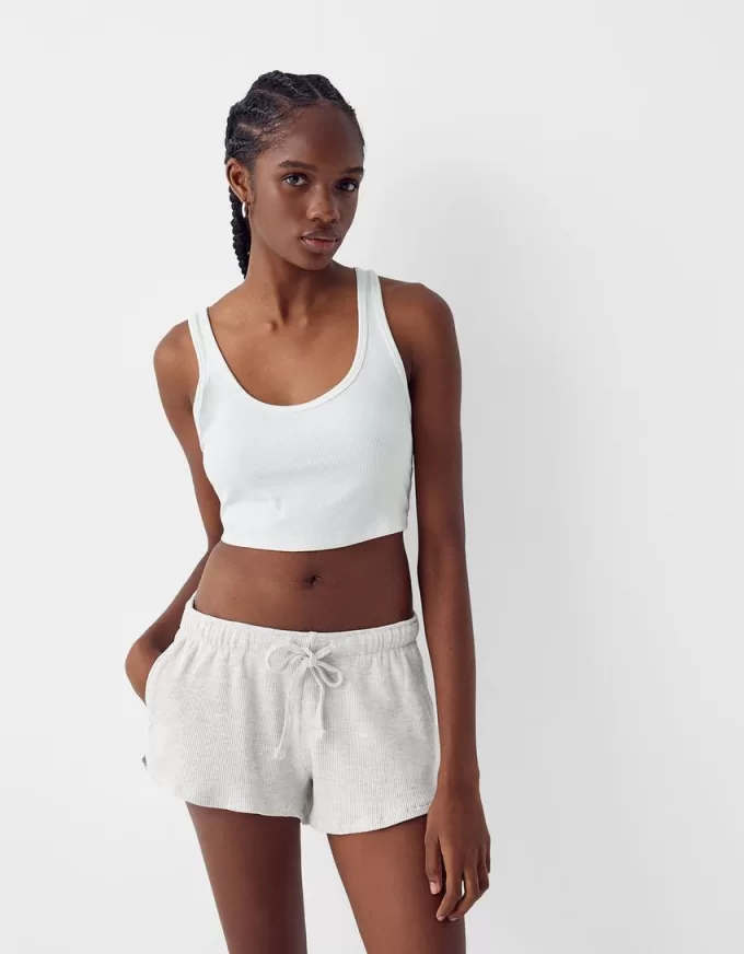 Våffelstickade shorts Våffelstickade shorts