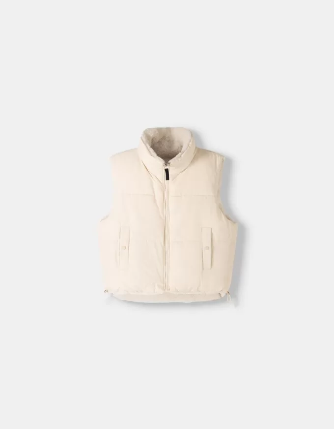 Vändbar faux shearling-väst Vändbar faux shearling-väst