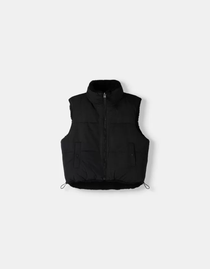 Vändbar faux shearling-väst Vändbar faux shearling-väst
