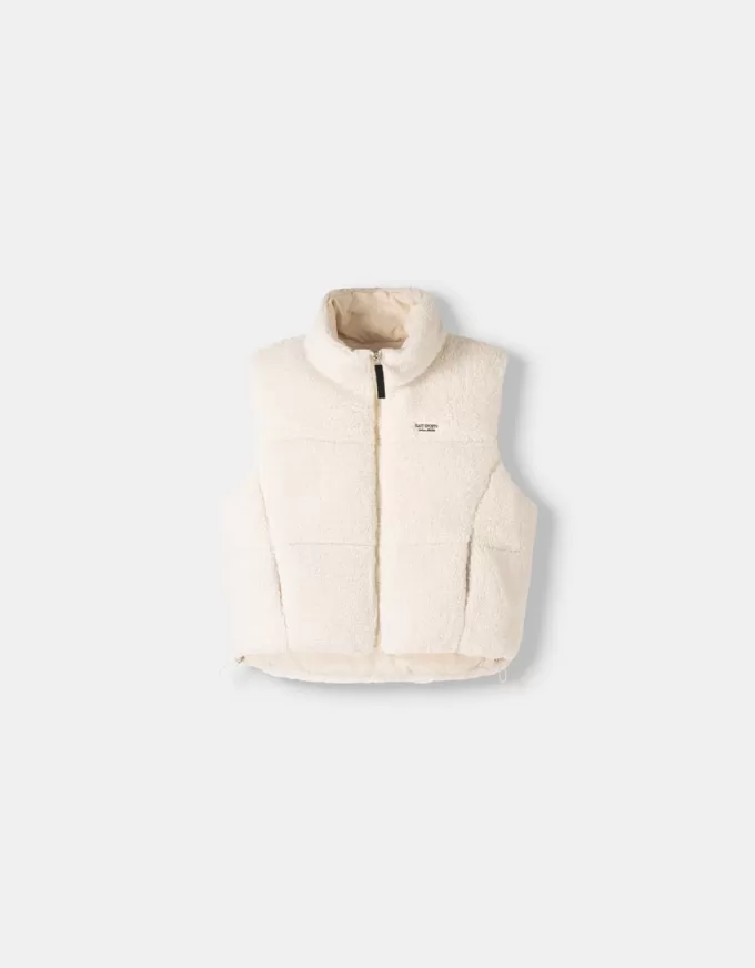 Vändbar faux shearling-väst Vändbar faux shearling-väst