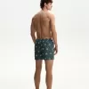 Vanliga boardshorts med tryck Vanliga boardshorts med tryck