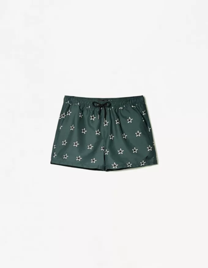 Vanliga boardshorts med tryck Vanliga boardshorts med tryck