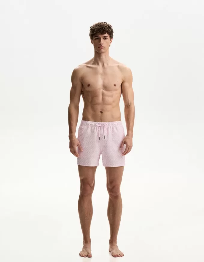 Vanliga boardshorts med tryck Vanliga boardshorts med tryck