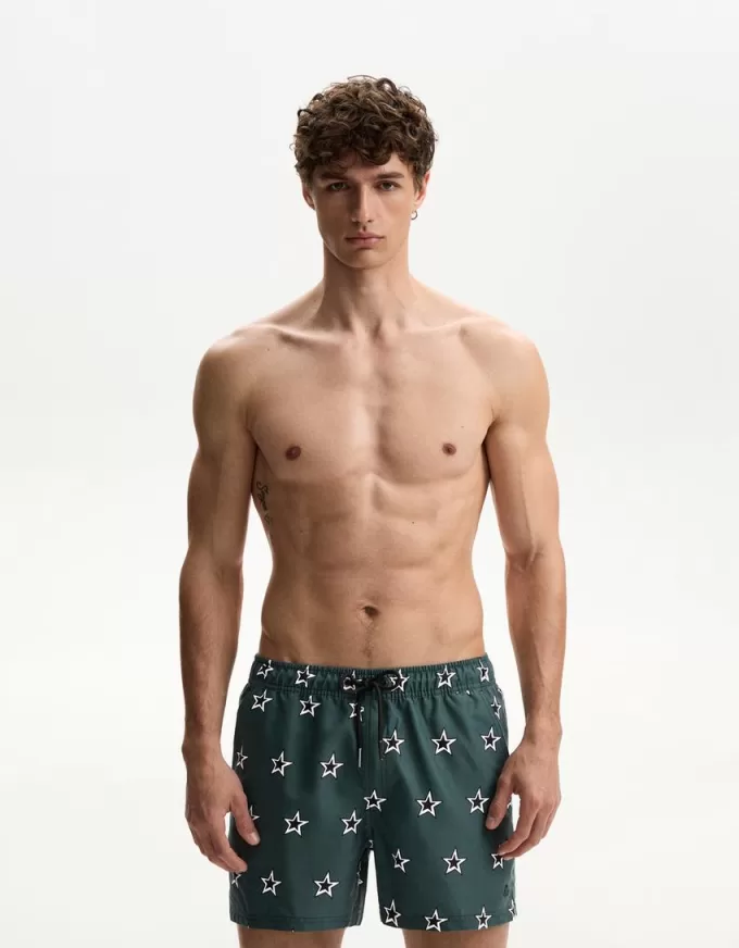 Vanliga boardshorts med tryck Vanliga boardshorts med tryck