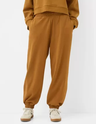 Voluminösa interlock joggingbyxor
