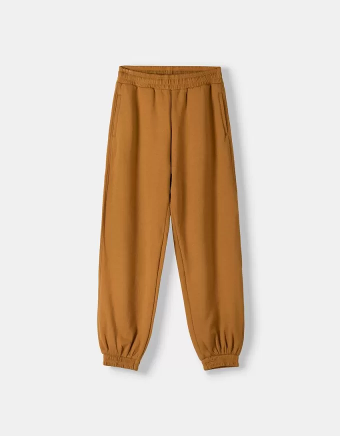 Voluminösa interlock joggingbyxor Voluminösa interlock joggingbyxor