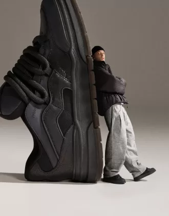 tjocka skatersneakers för män