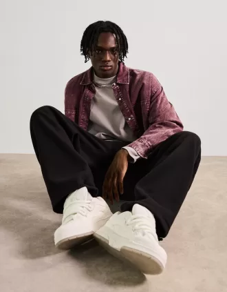 tjocka skatersneakers för män